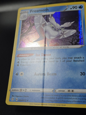 pinched layer pokemon card value Pokemon TCG Frosmoth Holo *ERROR CARD* - Shining Fates Pinched Layer  Misprint