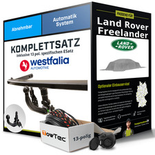 Für LAND ROVER Freelander 2 L359 Anhängerkupplung abnehmbar +eSatz 13pol 12- NEU