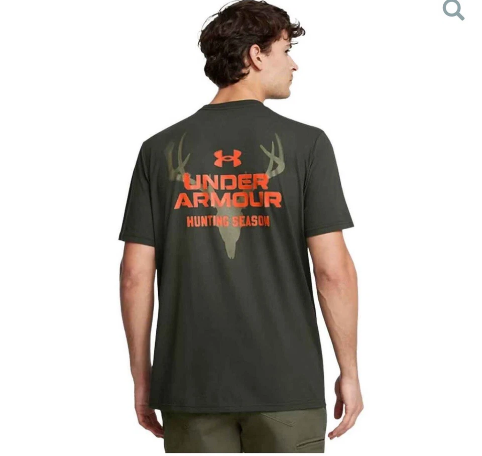 Camiseta de manga corta Under Armour cola blanca temporada de caza para hombre Foto 4 de 4
