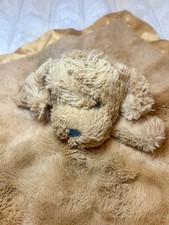 Puppy Dog Lovey Cloud Island Security Blanket Golden Satin Baby Plush