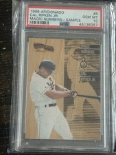 đ„RARE 1996 Pinnacle Aficionado Magic Numbers Cal Ripken Jr #8 PSA 10 POP 4!đ„