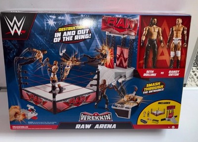 WWE Wrekkin Raw Arena Ring Playset Seth Rollins vs Randy Orton ON SALE