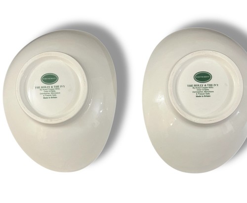 Portmeirion THE HOLLY & THE IVY 3 Bowls 2 HTF 7 in All Purpose Oval 1 Soup - Picture 5 of 15