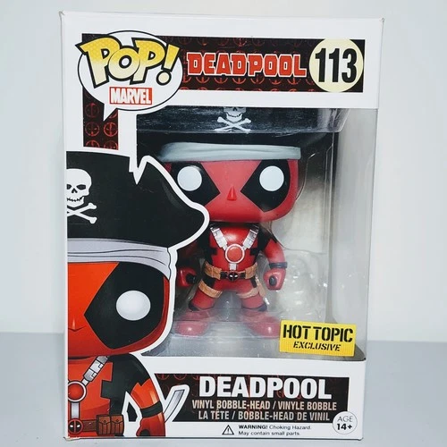 Funko Pop: Marvel - Deadpool (Pirate) #113 Hot Topic Exclusive w/ Protector