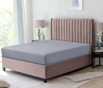 MH HOME 100% Brushed Cotton Deep Flannelette Fitted Sheets Warm Bed Sheets