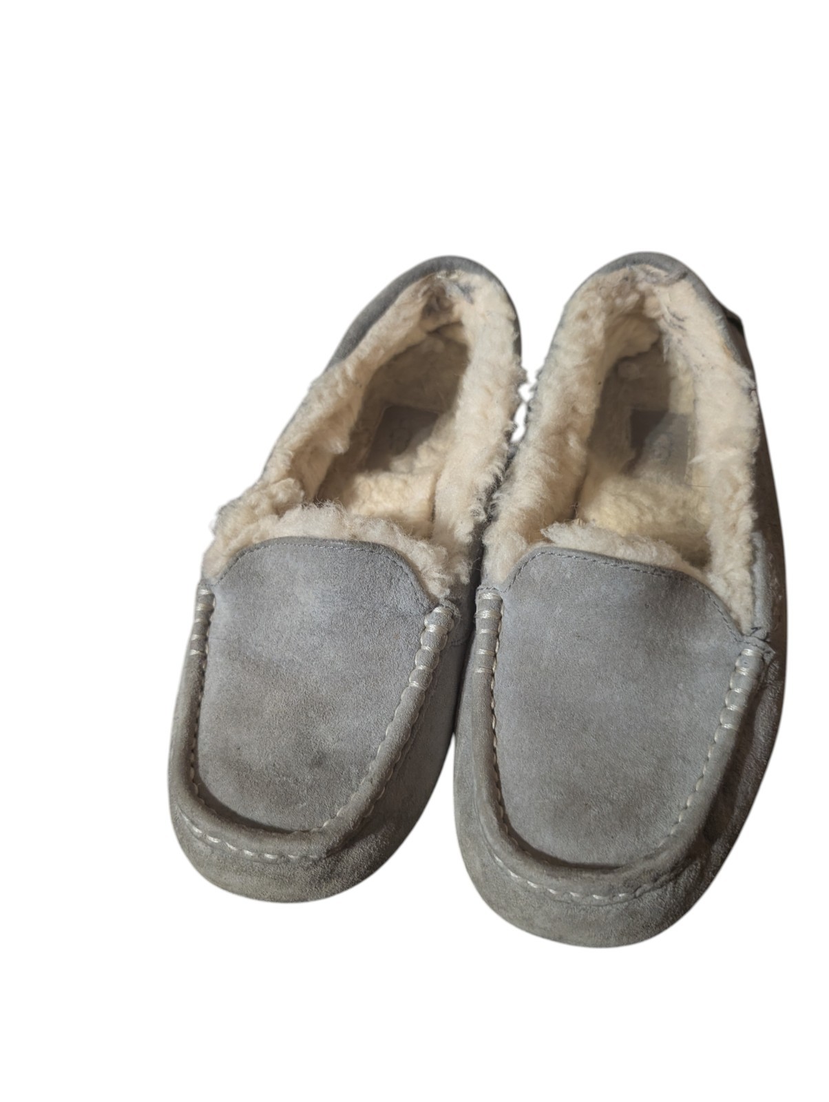 UGG Ansley Gray Shearling Lined Suede Moccasin Sl… - image 6