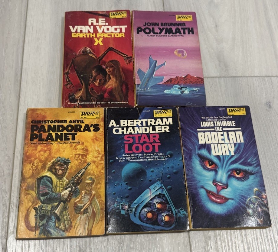 DAW Vintage Science Fiction Sci-Fi Paperbacks - Yellow Spine SET