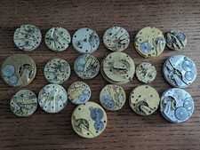 Pocket Watch Movements, Mostly Antique, for Repair / Parts, Watchmaker #S46