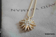 NewDavldStarburst Diamond Sterling GOLD Women pendant necklace