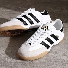 Adidas Samba MN Men  s Athletic Shoe White Leather Sneaker Footwear Trainers 953