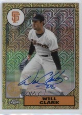 2022 Series 1 1987 Topps Chrome Silver Pack Mojo 7/50 Will Clark Auto kq9