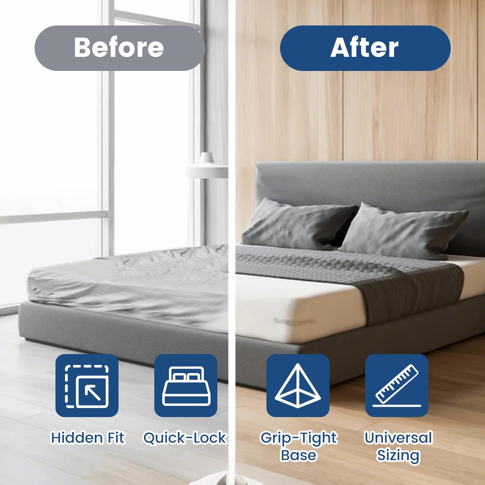 Bed Sheet Holders for Corners, Sheet Holders Keep Sheets Firm & Tight - Lock ...