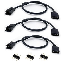ARGB Extension Cable 3-Pack , 5V 3-Pin to JST SM 3Pin Male ARGB Adapter, 11....