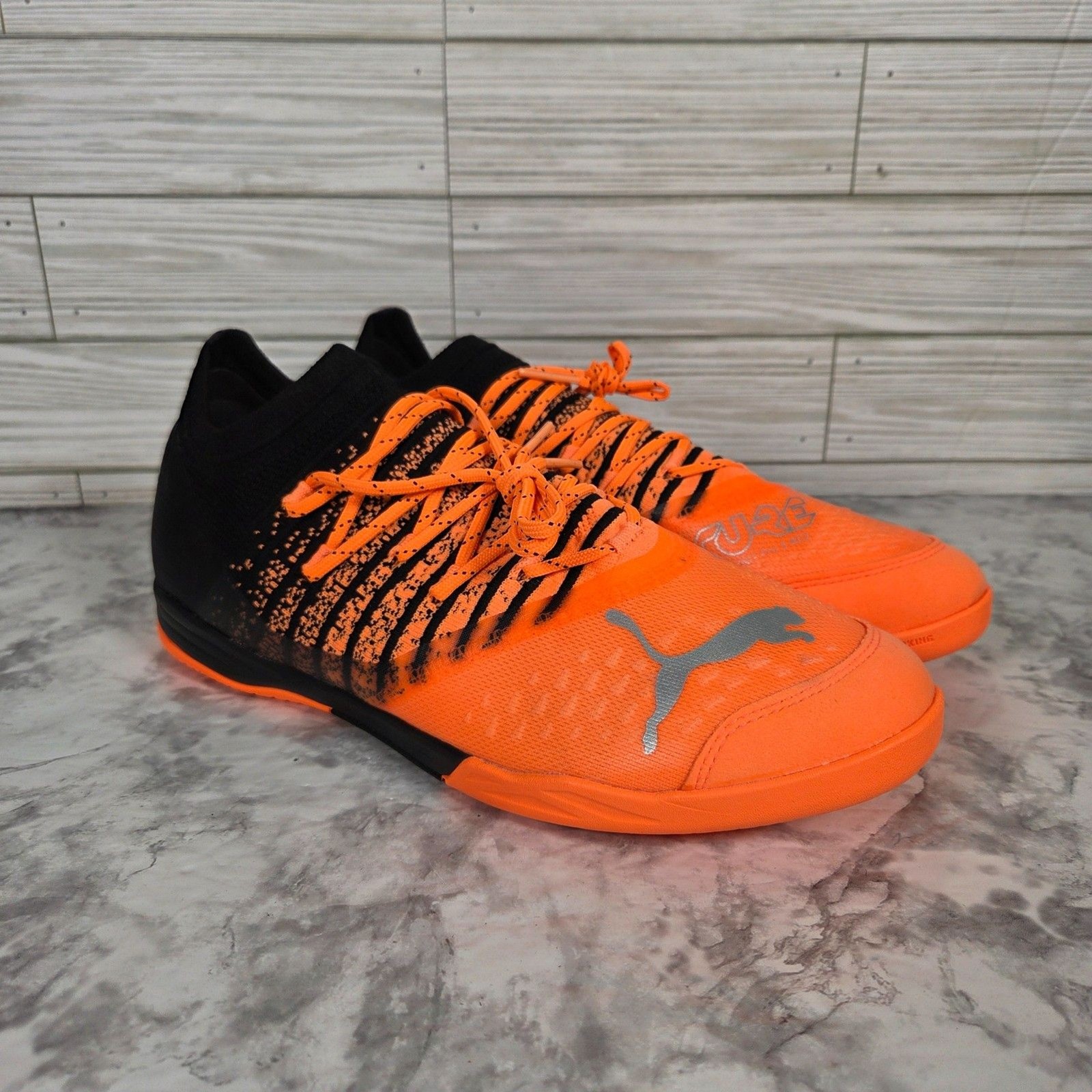 Future 1.3 Pro Citrus & Black Indoor Soccer Shoes Size 10 NEW 106755-01