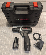 GOXAWEE G5050 12V Cordless Drill Driver 2 Batteries Charger Case 30Nm