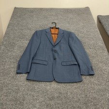 Jos A Bank Blazer Mens 38S Blue Wool Slim Fit 2 Button Double Vent Sport Coat