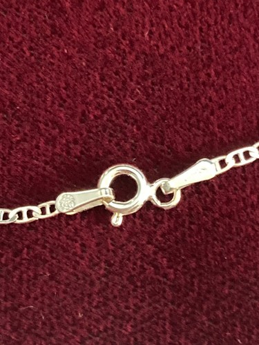 NWT .925 Sterling Silver Italy Flat Mariner Chain Necklace 36” 2mm 3.5g #3158228 - Picture 5 of 10