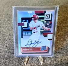 2022 Panini Donruss Optic Baseball Juan Yepez RRS-JY Silver Prizm Auto 