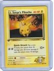 2000 WoTC POKEMON TCG GYM CHALLENGE LT. SURGE'S PIKACHU 1ST EDITION 84/132 - LP