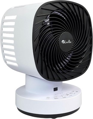 Livee Recharable 4 Speed al  Oscillating Fan with Remote, White