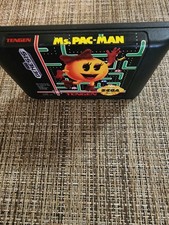Ms Pac Man Sega Genesis 1991 Tengen Cartridge and Manual Excellent Condition