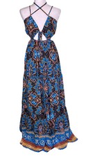 Vici Women’s Cutout Halter Maxi Dress Coastal Resort Beach Holiday Vacation Sz S