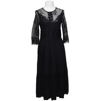 Zara Basic, Kleid, Größe: S, Schwarz, Polyester, Einfarbig, Spitze, Damen #hoC