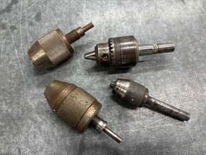 Lot of 4 drill chucks. 1- Jacob, 1-Goodell-Pratt chuck, 2 - unidentified