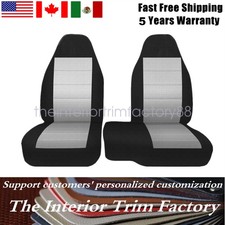 For 2004-2012 Ford Ranger 6040 Hiback Car Seat Covers Light-gray Black