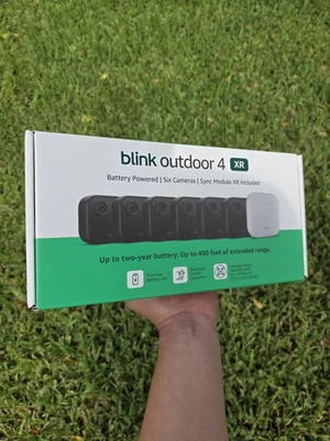 Blink Security Cameras 6 Camera Set Outdoor 4 XR with Sync Module HD Wireless