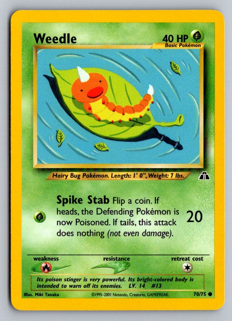 Weedle Common Neo Discovery 70/75 NM