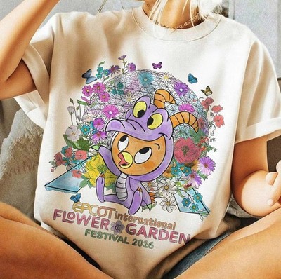 Epcot Flower Garden Festival 2026 Shirt, Orange Bird & Dragon Floral Tee for Fam