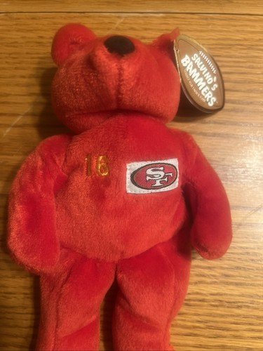 Salvinos Bammers Beanie Babies #16 Joe Montana SF 49ers Super Bowl NFL - Picture 1 of 5