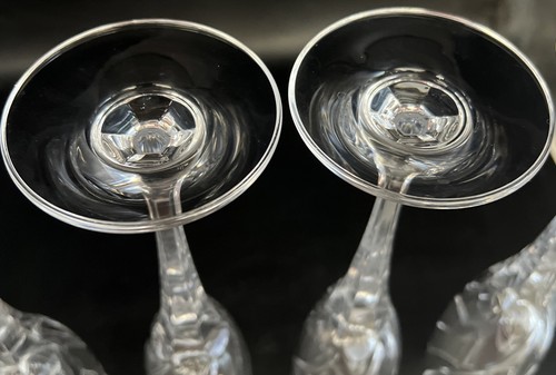 Set Of 4 Mikasa Olympus Champagne Flute Crystal Glasses Elegant Swirl Design - Picture 6 of 9