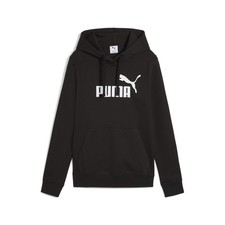 PUMA Essentials No. 1 Logo Pullover Hoodie Womens Black Casual Outerwear 6823880