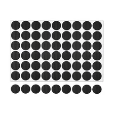 21mm(Dia) Screw Hole Cover Sticker - 1Sheet 54pcs - Furniture PVC Hole Cap Black
