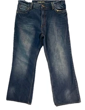 DHJC 1865 Original 5 Pocket Mens Heavy Duty Boot Cut Denim Jeans Size 34x30