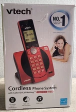 Vtech Red Cordless Home Phone System CS6919-16 NEW Open Box
