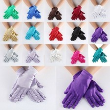 Useful Women Gloves Evening Dress Glossy Ladies Party Satin Shiny 1pair