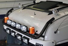 Black RoofBar + Spot + LED + Beacon + Horn To Fit Volvo FH4 Low Standard Sleeper