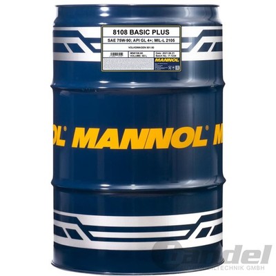 60 LITER FASS MANNOL GETRIEBEÖL BASIC PLUS 75W-90 BP17415 SAE 75W-90 