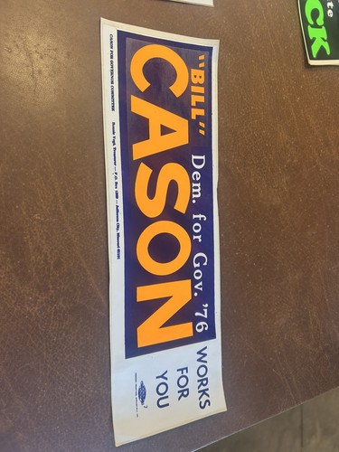 Vintage demokratische Autoaufkleber IKE-JACKSON-BENTSON-CASON-Gouverneure NOS - Bild 11 von 23