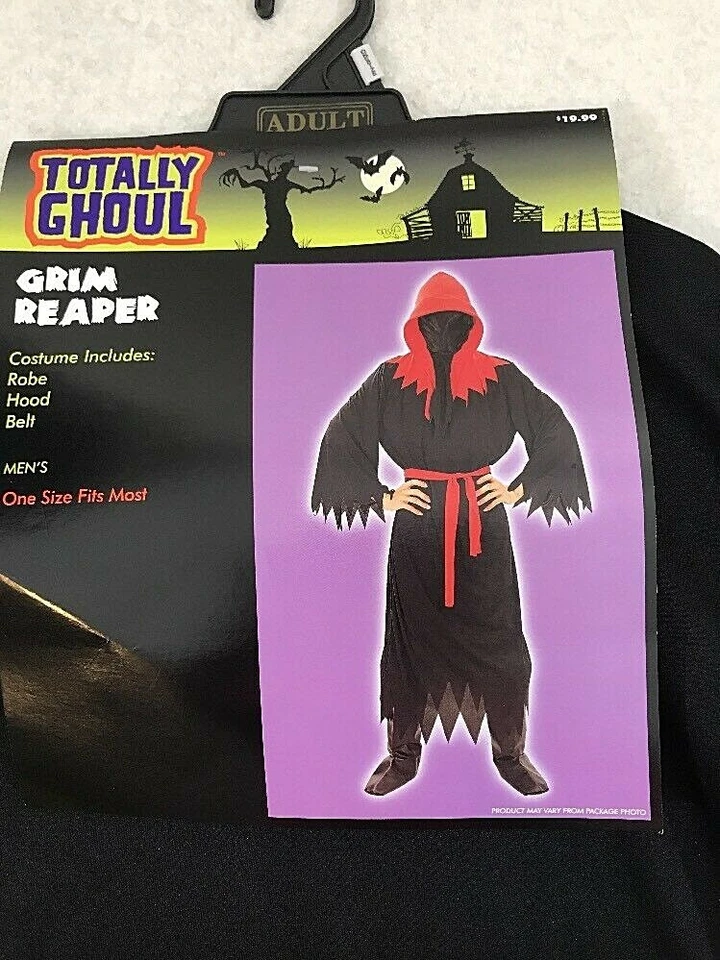 Disfraz de Halloween Parca Juego Adulto Talla Única NUEVO Totally Ghoul Foto 2 de 4