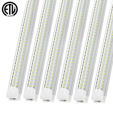 120W 8FT LED Shop Light Fixtures T8 Linkable 8' Ceiling Lights for Garage 6500K