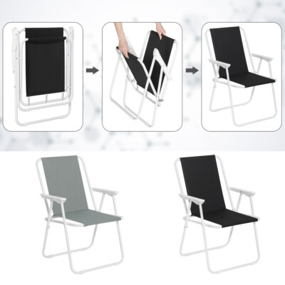 EUGAD Campingstuhl klappbar Hocker Klappstuhl Outdoor Angelstuhl mit Armlehnen