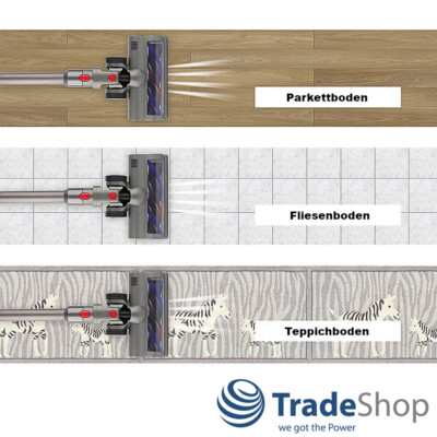 LED Teppich-Turbodüse für Dyson V8 Motorhead, V8 Parquet, V8 Animal +, V8 Origin