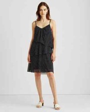 Lauren Ralph Lauren, Women's Georgette Sleeveless Dress, Navy[ Size 6]