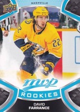 2021-22 Upper Deck MVP - Rookie #230 David Farrance (RC) - Nashville Predators