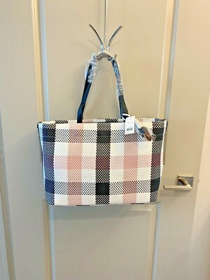 Banana Republic Large Coated Straw Tote Bag NWT