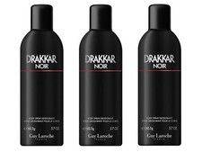  PACK OF 3 DRAKKAR NOIR By Guy Laroche DEODORANT BODY SPRAY for Men 5.8 oz 164g
